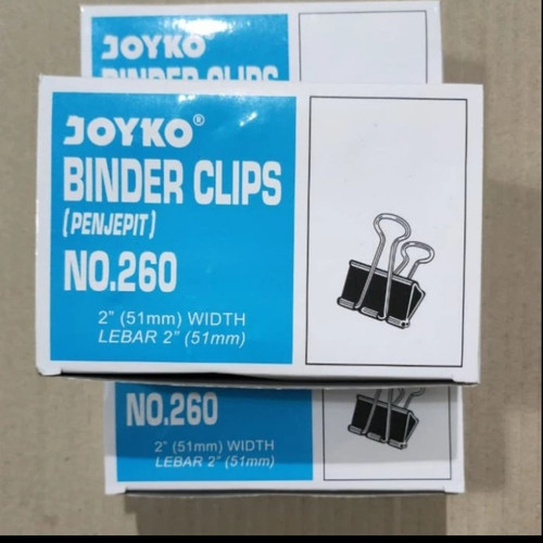 binder klip no. 260 joyko / kenko / klip kertas / 1 pak 12 pcs