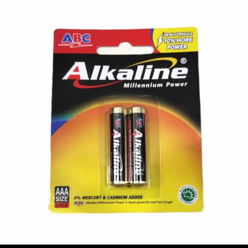 batrai abc alkaline AAA /A3 isi 2 # batu batrai alkaline AAA