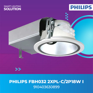 Philips Rumah Lampu Downlight Smart CFL-ni 2XPLC 2Pin 18W Lampu Plafon