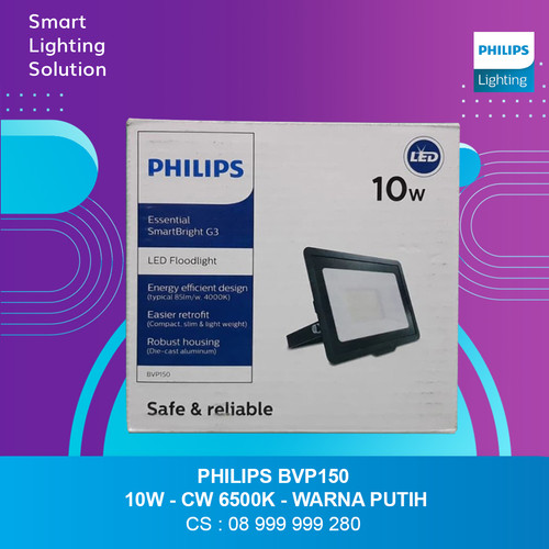 Philips Lampu Sorot Tembak LED BVP150 - Cahaya Putih 10w CW IP65 850lm