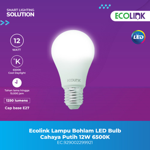 Ecolink Lampu Bohlam LED Bulb - Cahaya Putih 12W 6500K