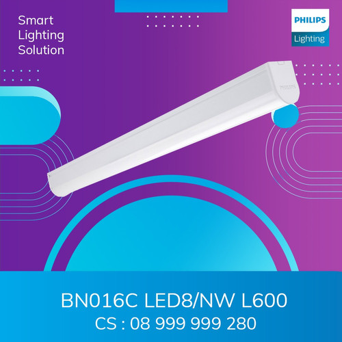 Philips Lampu LED Tube Batten - 8W 4000K Cahaya Putih Natural White