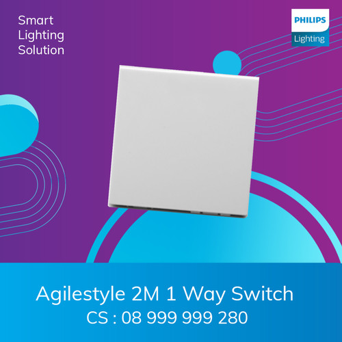 Philips Saklar Tunggal 1 gang 1 way Switch Saklar Engkel Agilestyle