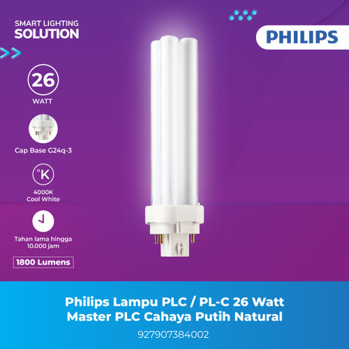 Philips Lampu PLC / PL-C 26 Watt Master PLC Cahaya Putih Natural