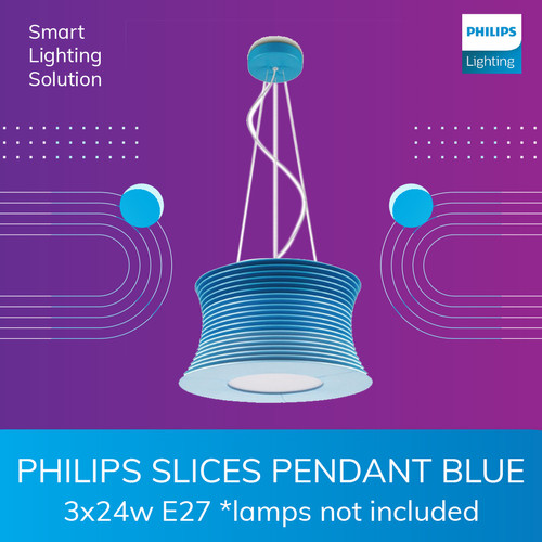 Philips Lampu Gantung Biru Lampu Pendant Blue 3x24W E27