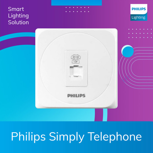 Philips Stop Kontak Data Telepon 1 gang Socket Telephone Outlet