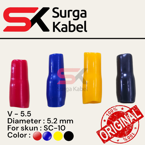 VINIL SKUN V5.5 / VINYL SCUN V-5.5 END CAP / KONDOM SC-10 / SKUN 10 MM