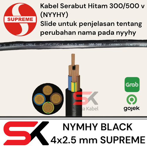 NYYHY 4x2.5mm/ KABEL SERABUT 4 x 2.5mm/ KABEL FLEXIBLE 4x2,5/ 4 x 2,5