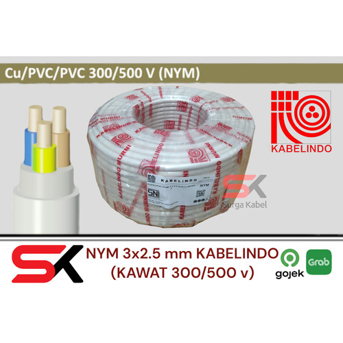 NYM 3x2.5mm KABELINDO/ KABEL KAWAT 3 x 2.5mm/ NYM 3x2,5mm/ 3 x 2,5mm