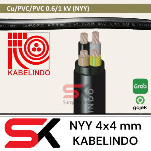 NYY 4x4 mm KABELINDO / KABEL TUNGGAL NYY 4 x 4 mm / KABELENGKEL/ KAWAT