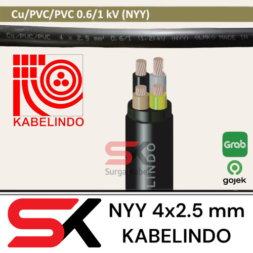 NYY 4x2.5 mm KABELINDO / NYY 4 x 2.5 / KABEL TUFUR 4x2.5 / 4 x 2.5 mm