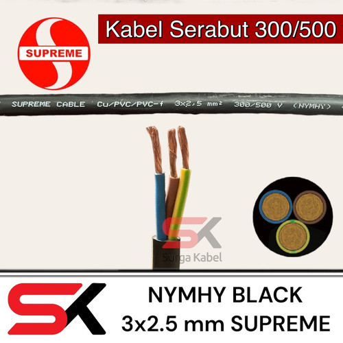 NYYHY 3x2.5 mm SUPREME / KABEL SERABUT 3x2.5 / NYYHY 3 x 2.5 mm SP