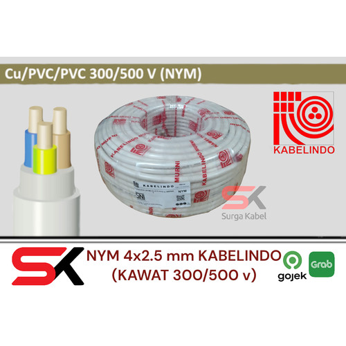 KABEL LISTRIK NYM 4x2.5 mm SUPREME / NYM 4 x 2.5/ KABEL KAWAT/ TUNGGAL