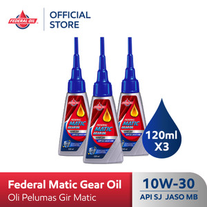 FEDERAL MATIC GEAR OIL 10W-30 120ml (3 Botol) - Oli Pelumas Gir Matic