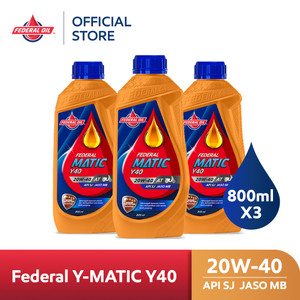 FEDERAL MATIC Y 40 20W-40 0.8L 800ml (3 Botol) - Oli Motor Matic