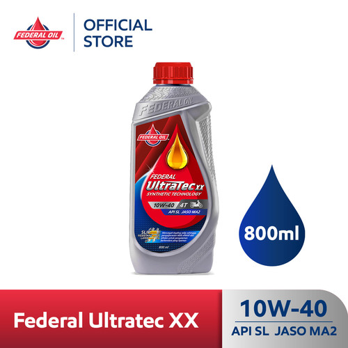 FEDERAL ULTRATEC XX 10W-40 0.8L 800ml - Oli Motor Non Matic 4T