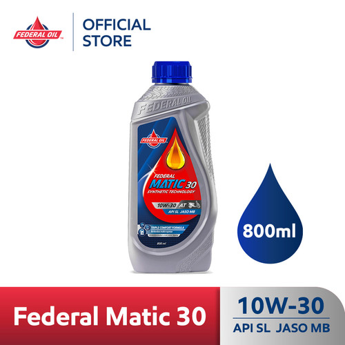 FEDERAL MATIC 30 10W-30 0.8L 800ml - Oli Motor Matic AT