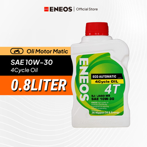 Oli Mesin Motor 4T ECO Matic SAE 10W-30 SJ/MB Kemasan 0.8 Liter