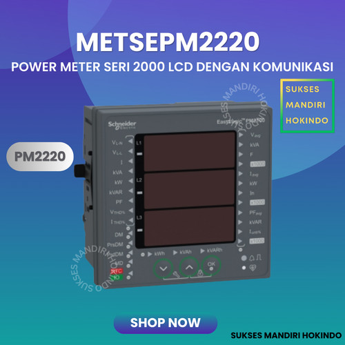 Power Meter Digital LCD PM2220 METSEPM2220 Schneider Original SNI