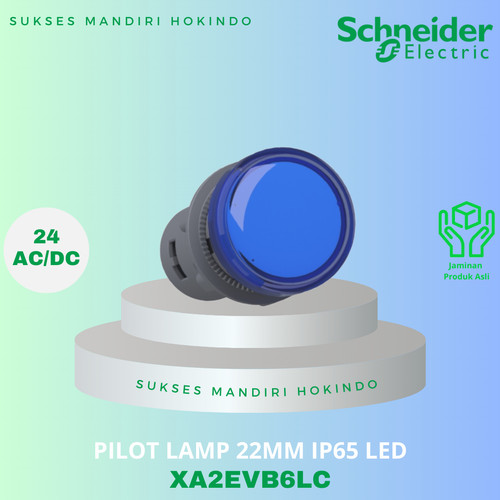 Pilot Lamp Biru Lampu Indikator 24V AC DC LED Schneider  XA2EVB26C ORI