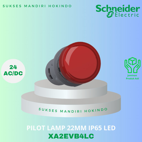 Pilot Lamp Merah 24V AC DC LED Schneider Easy Harmony XA2EVB4LC ORI