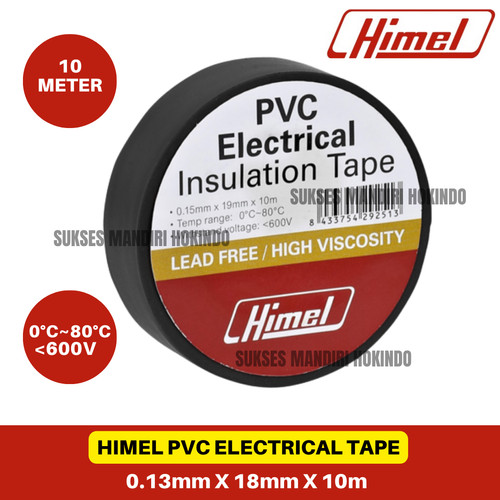 Isolasi Listrik Himel Insulation Tape PVC 0.13m X 18mm X 10m Original