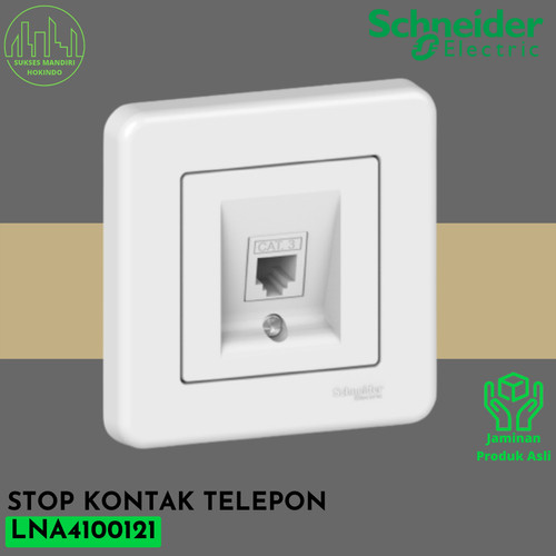 Stop Kontak Telepon Leona Schneider Cat 3 LNA4100121 Original SNI