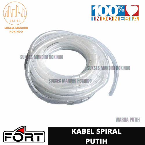 Kabel Spiral KS10 Protector Kabel Sprial Wrapping Band Putih ORI SNI