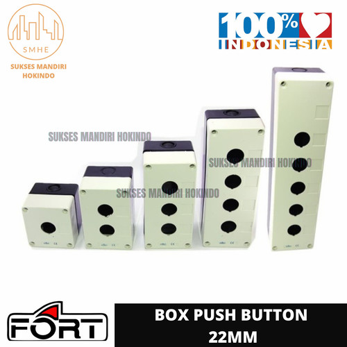 Box Push Button 22mm 1 lubang 2 lubang 3 lubang 4 lubang 5 lubang ORI