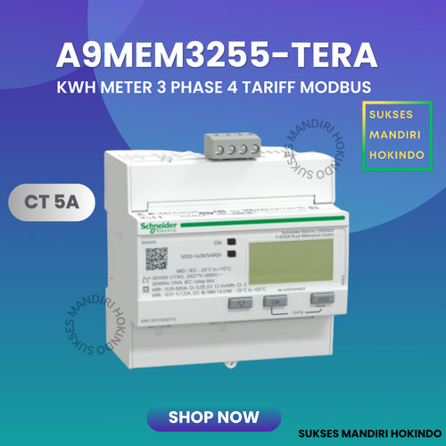 KWH Energi Meter 3 Phase IEM3255 CT 5A 4 Tarif Modbus Original SNI 3P