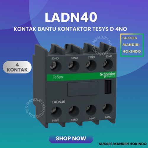 Kontan Bantu 4NO LADN40 Schneider TeSys D Original SNI 4 Contact