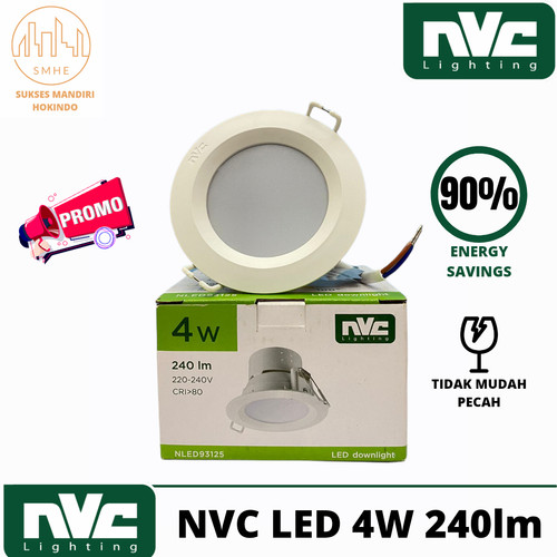 Lampu LED 4 Watt 240lm 220-240 Volt NVC Downlight Original SNI SALE