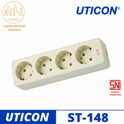 Uticon StopKontak _ Lubang ST-148 Kotak kontak Multi Original SNI 100%