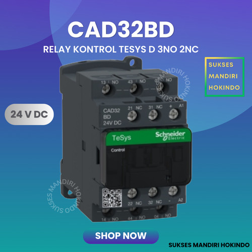 CAD32BD Kontaktor Schneider Relay Control Auxiliary 5 NO 220 VAC ORI