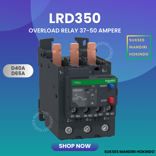 LRD350 LRD 350 Thermal Overload Relay Schneider Original Kontak Bantu