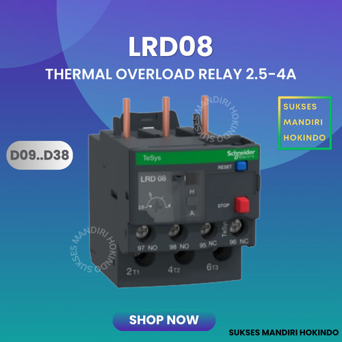 LRD08 LRD 08 Thermal Overload Relay Schneider TeSys Original SNI