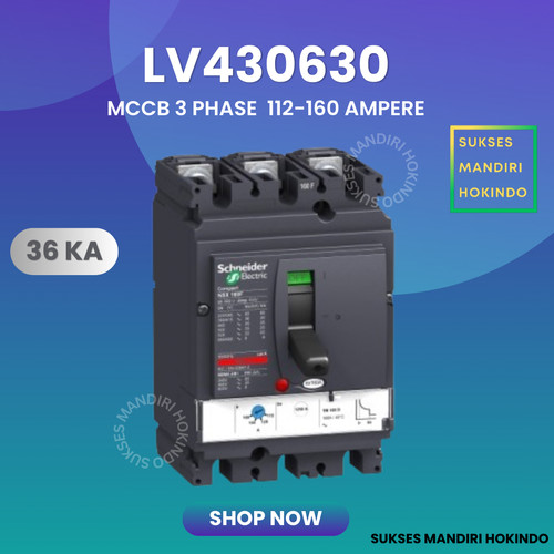 MCCB 3P 160A 36kA LV430630 Breaker Schneider NSX 160F OriginalSNI