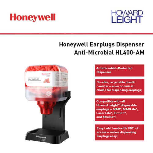 Honeywell Earplugs Dispenser Anti-Microbial HL400-AM (Dispenser Only)