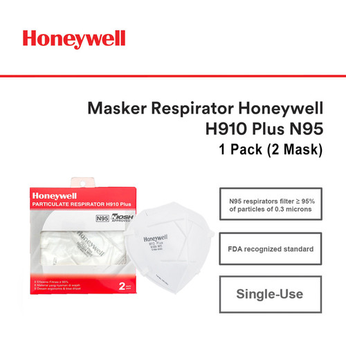 Masker N95 Honeywell Respirator H910 Plus - 1 Pack [2 masker]