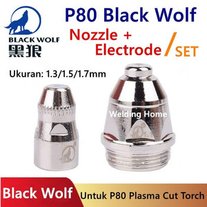 P80 Nozzle Electrode BLACK WOLF Plasma Cut 1SET P-80 P 80 1.3mm 1.5mm