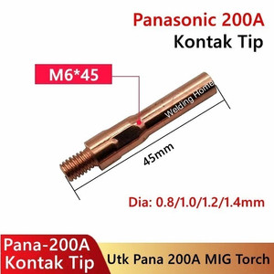 Tipe Panasonic 200A Swanneck Nozzle Kontak Contact Tip Holder CO2 MIG