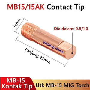 MB15 MB-15 Nozzle Tip Holder swanneck Kontak Contact Tip M6×25 MIG 15