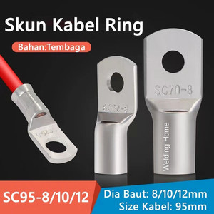 Skun Kabel Cable Scun Lug SC 95mm Lubang Baut 8 10 12 95-8 95-10 95-12