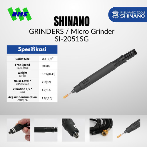 MICRO GRINDER Shinano SI-2051SG Gerinda Angin micro 3mm / 1/8"