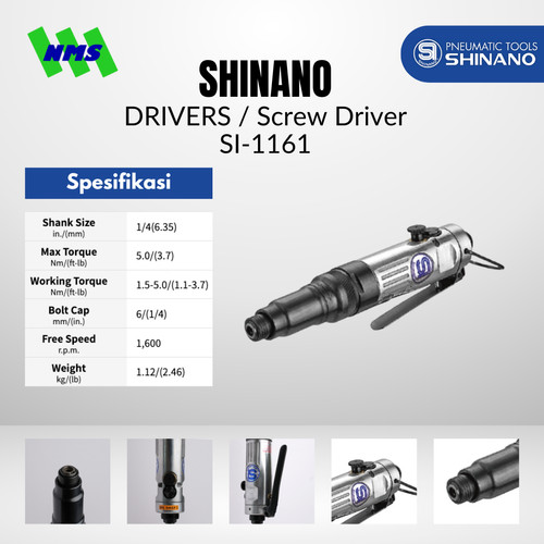 AIR SCREWDRIVER Shinano SI-1161 Obeng Angin Pneumatic