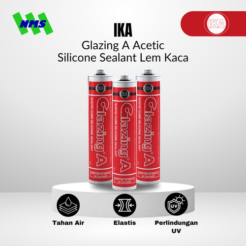 Silicone Sealant Lem Kaca Silikon Silen IKA Glazing A Putih Hitam Abu Celar Bening Cokelat