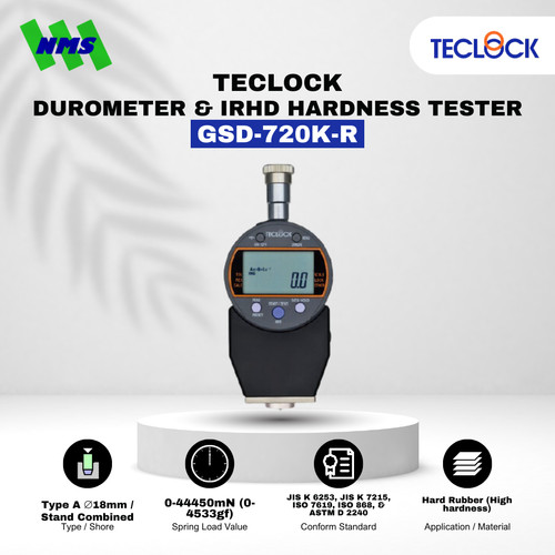 TECLOCK GSD-720K-R Durometer Hardness Tester 44450mN Shore A Digital