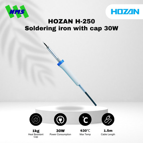 Solder HOZAN H-250 Soldering Iron with Heat Resistant Cap 30W