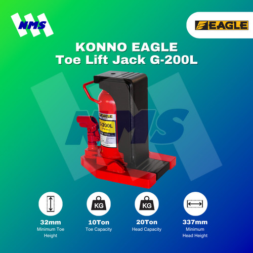 Toe Jack / Bottle Jack 20 Ton Dongkrak Botol KONNO EAGLE G-200L