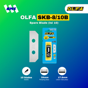 Refill Pisau OLFA SKB-8/10B Spare Blade for SK-8 Original Isi 10